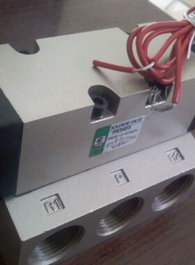 韩国PMC中泄式三位五通阀PS340J(DC24V或AC220V)