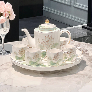 202h4新款 茶具套装 轻奢高档陶瓷水杯茶壶茶杯家用客厅待客结婚礼