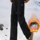 羽绒裤 直筒保暖棉裤 女外穿2025秋冬季 加厚高腰宽松时尚 子 新款 工装