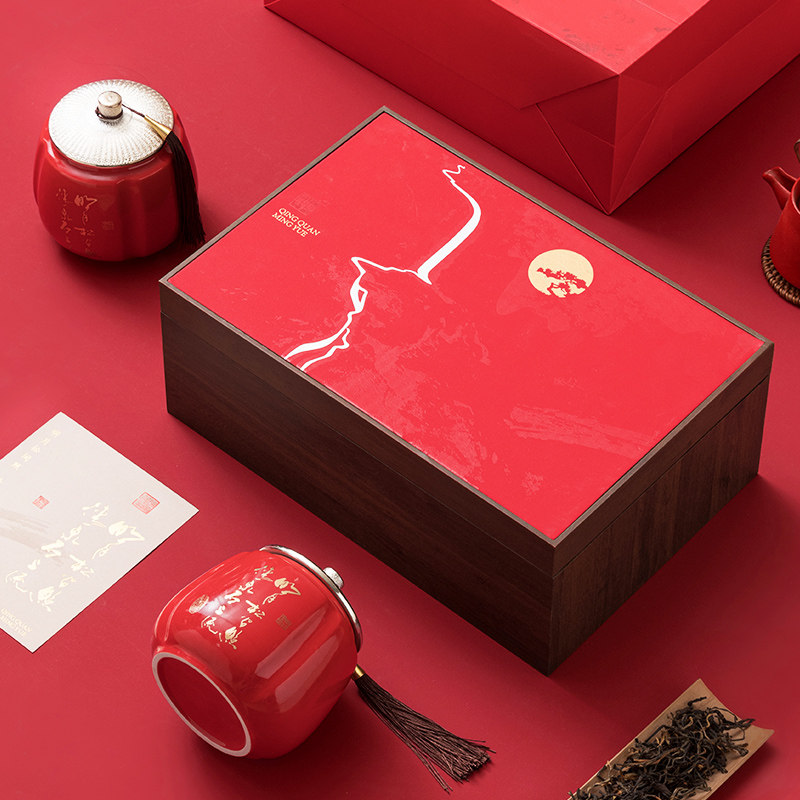 瓷罐茶叶空礼盒红茶绿茶普洱金骏眉陶瓷茶叶罐礼盒装空盒包装盒