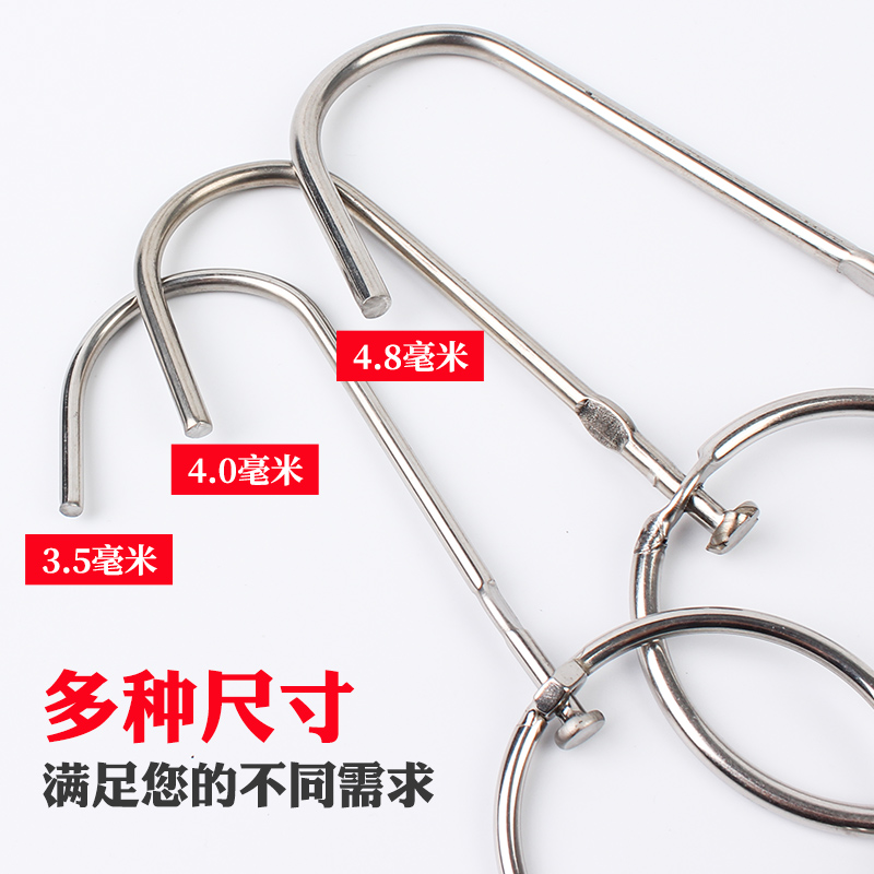 不锈钢吊勾烤鸭鹅鸡腊肉腌肉挂钩钩商用烧腊环铁烤鸭钩子勾子