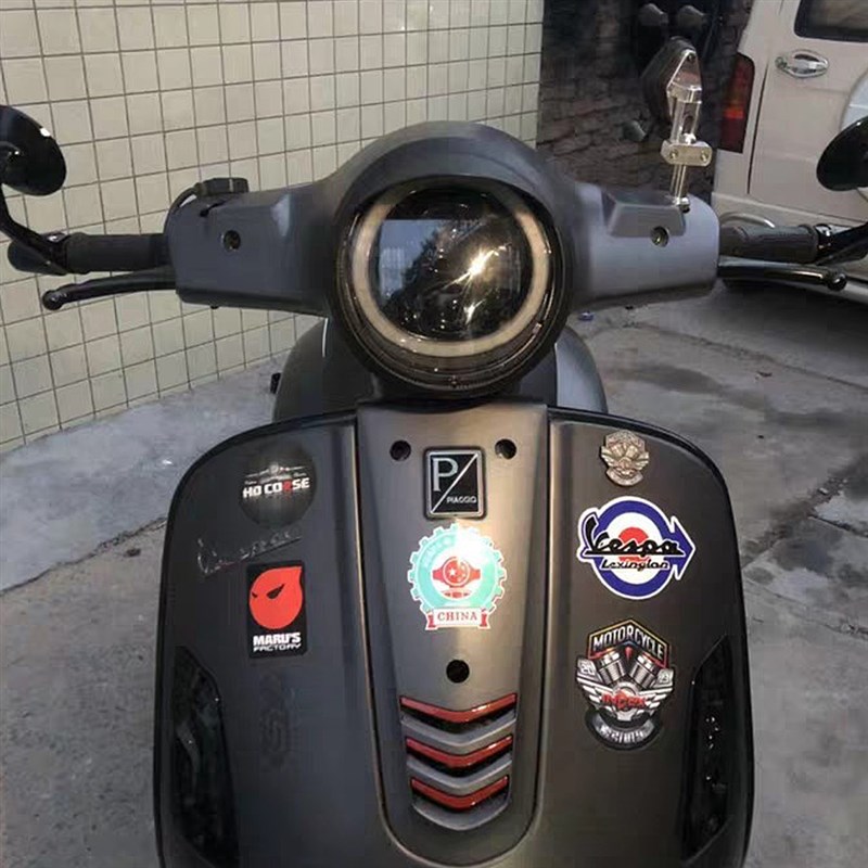 适用vep比亚乔GT00 GTV 日大灯保护框 帽檐 大灯罩 车头灯框