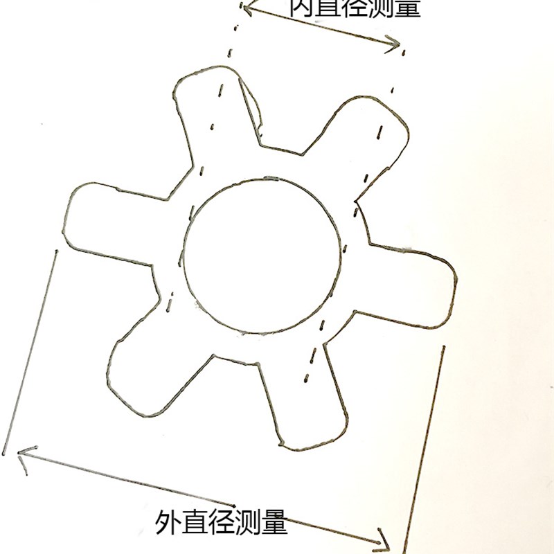 腌制机 六角垫脚梅花垫 腌制机连轴胶圈 六角垫.cm外径