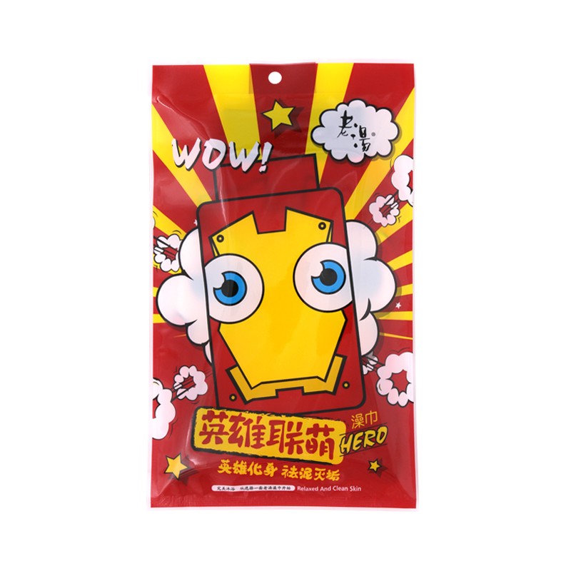 老汤英雄联萌搓澡巾神奇搓泥沐浴手搓背加大加强力缩水