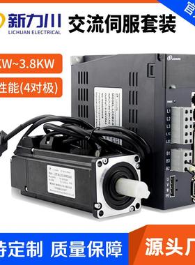 高压400W伺服电机大扭矩大功率套装RS485CANopen总线型高速抗干扰