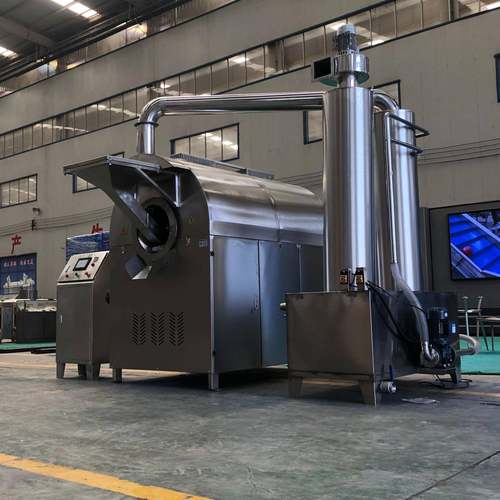 商用电磁加热炒货设备腰果滚筒炒锅连续全自动炒货机黄豆炒制机