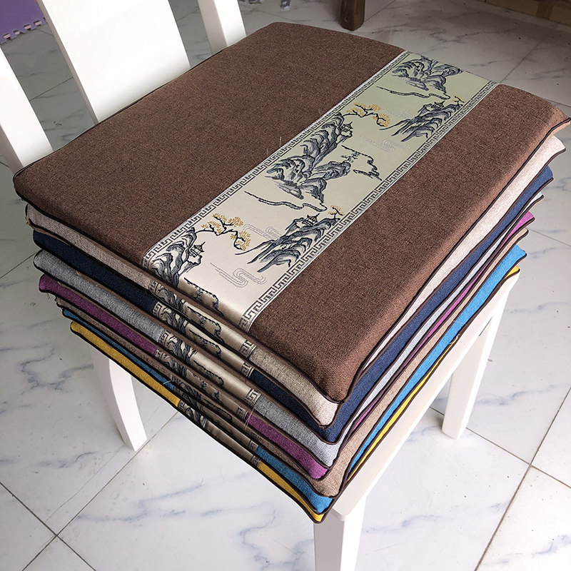 中式实木沙发椅垫高密度海绵可拆洗圈椅坐垫防滑太师椅茶桌餐椅垫