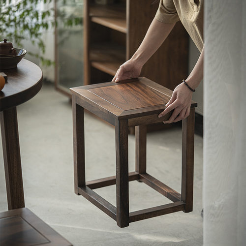 清欢丨胡桃木围炉茶桌 烧炭铁盆茶台桌子 茶空间冬日烤炉茶盘一体