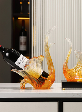 天鹅红酒架摆件高档家居客厅红酒架子餐柜酒托轻奢酒柜装饰品