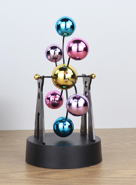 混沌摆件永动机仪牛顿摆球创意磁悬浮物理办公室办公桌面家居饰品