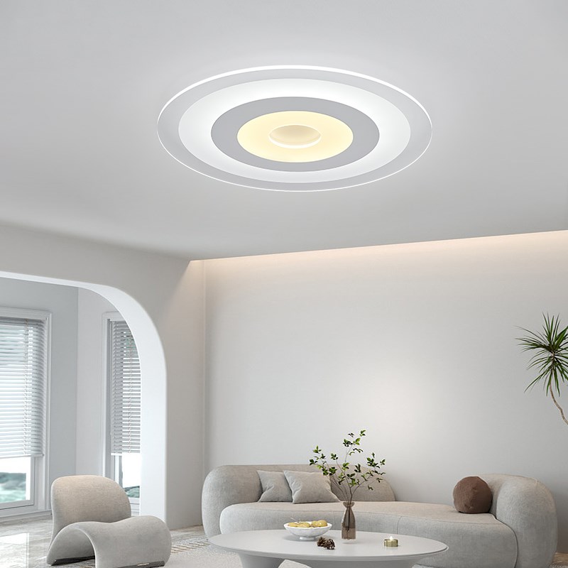 全光谱led吸顶灯极简客厅灯超薄主卧灯2025新款创意圆形餐厅灯具