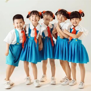 80年代怀旧服装儿童90复古国庆表演初中小学生朗诵合唱六一演出服