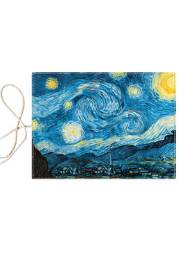 墨染文坊 梵高星月夜星空棉布涤纶帆布文艺卷笔帘笔袋艺术油画名