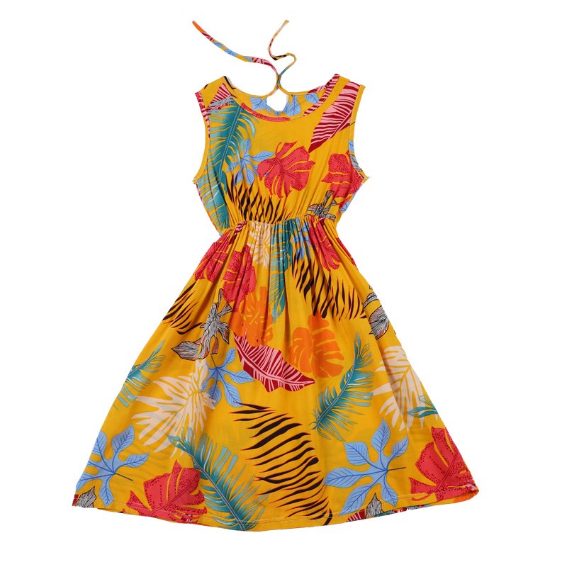 亲子装母女连衣裙2024新款潮夏季法式公主裙洋气海边度假沙滩裙