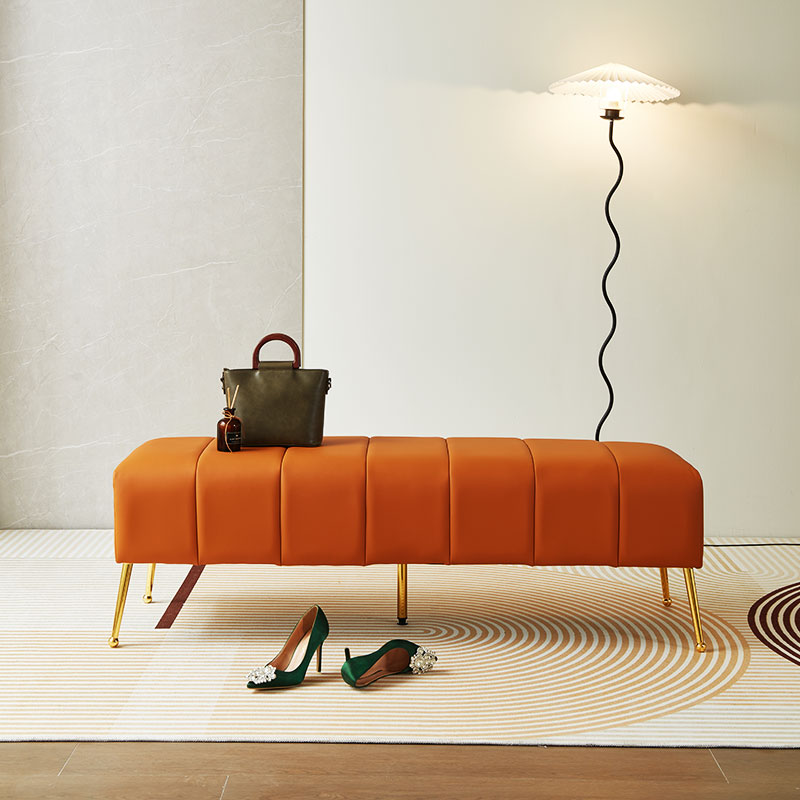 换鞋凳床尾凳门口家用穿鞋凳卧室入户长凳服装店轻奢床边凳沙发凳