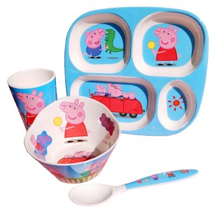 儿童餐具套装宝宝分格餐盘密胺吃饭碗卡通幼儿园吃饭婴儿辅食碗