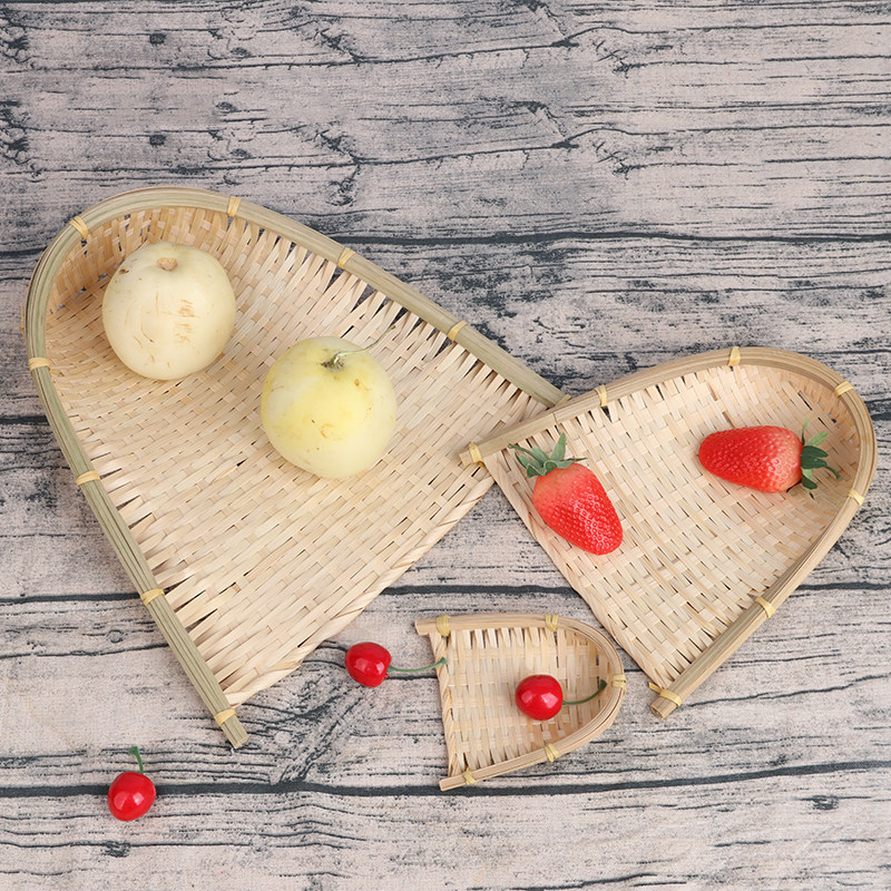 手工竹编筲箕酒店农家乐装饰幼儿园绘画簸箕老式搬家畚箕小竹筛子,特色手工艺,竹编/竹雕,淘宝优惠券,粉丝福利购,淘宝优惠卷