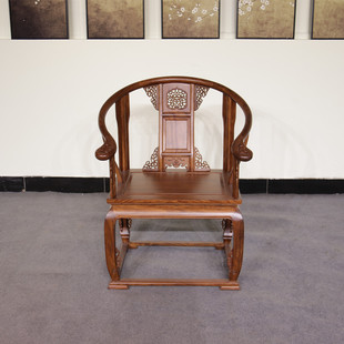 刺猬紫檀皇宫圈椅实木扶手椅中式沙发椅花梨木休闲椅京瓷苏梨家具