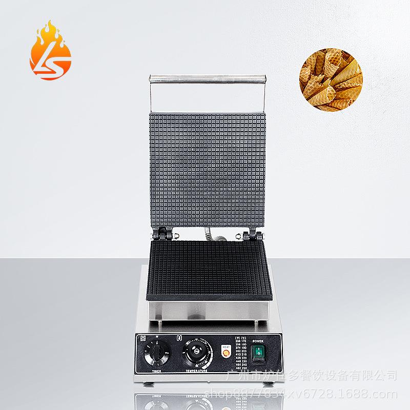 跨境商用雪糕皮机方形脆皮机冰淇淋甜筒小吃蛋卷机圆形雪糕皮机器