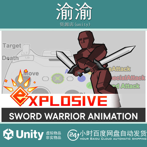 Unity Swordsman Warrior Mecanim Animation Pack 2.3.1剑士战士