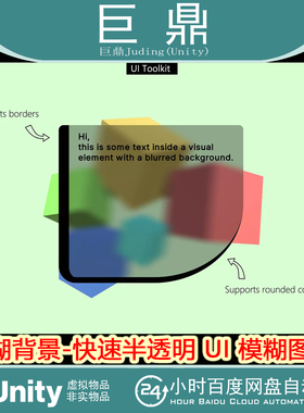 Unity UI Toolkit Blurred Background Fast  Blur 1.3.1 包更新