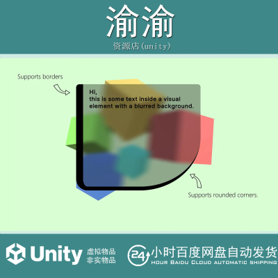 Unity UI Toolkit Blurred Background Fast 1.4.2 背景模糊