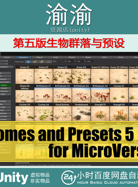 Unity Biomes and Presets 5 for MicroVerse 5.0.0 生物群落预设