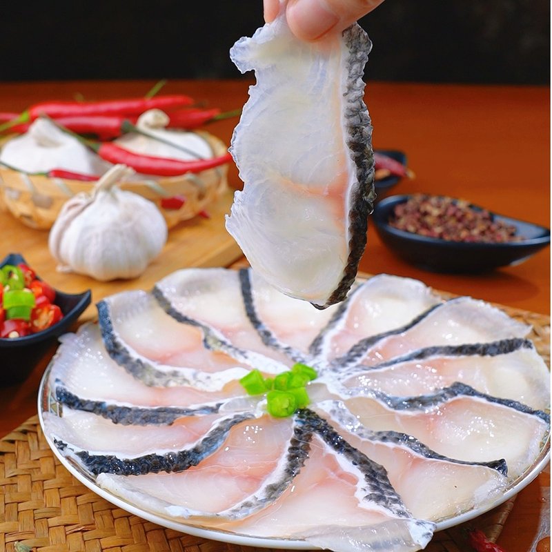 袋装黑鱼片冷冻生鱼片片商用新鲜黑鱼肉250g聚餐火锅6