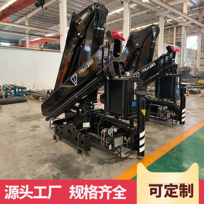 源头厂家出口专供6吨折臂吊8吨车载折叠臂随车起重机液压伸缩悬臂
