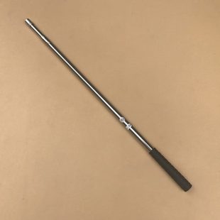 1.2米1.5米两节不锈钢伸缩杆 杆头铆钉加固 空心抄网竿子 8mm螺口