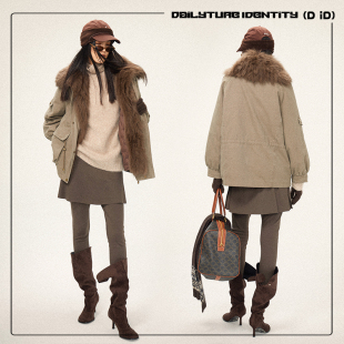 狐狸毛大翻领90白鹅绒水洗工装 Heidi 风羽绒服 DAILY DID