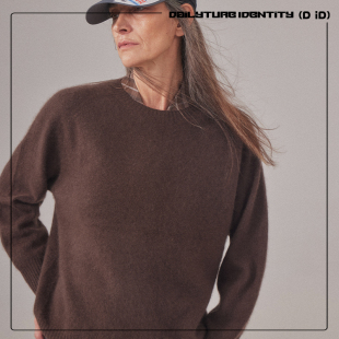 复古羊毛羊绒拉毛百搭无缝长袖 Penny 圆领毛衣女秋冬 DAILY DID