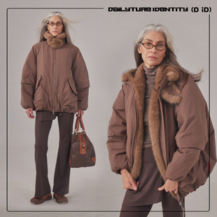 环保皮草蛋形宽松90白鸭绒羽绒服25冬新品 Astrid DAILY DID