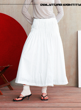 DID DAILY:Eira 2穿下摆防晒UPF＞50可抽紧立体捏褶长半裙灯笼裙