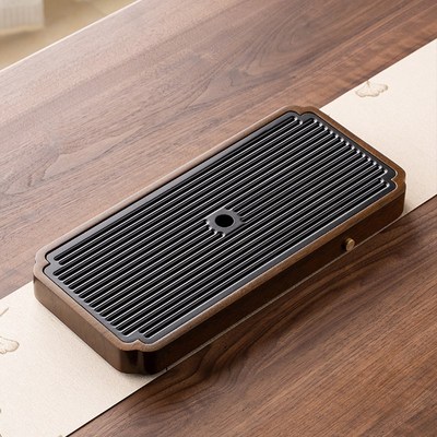 电木蓄水茶盘小型实木整块家用2025新款茶托盘储水茶具茶台干泡台