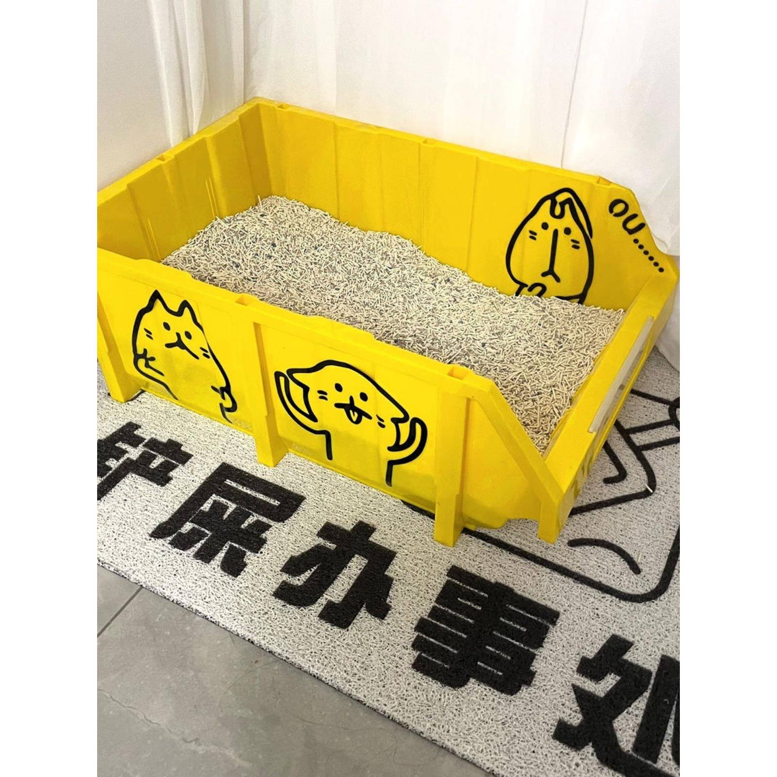 猫砂盆超大号全开放式特大号60斤缅因猫巨大型超级集装箱新型双层