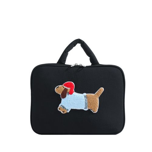 出口韩国小新卡通腊肠狗手提内胆包寸平板包寸笔记本防震女