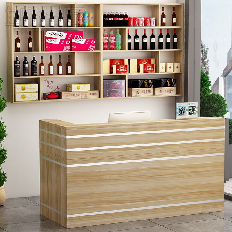 饭店餐饮收银台吧台酒柜挂式小型店铺转角柜台酒店宾馆接待台