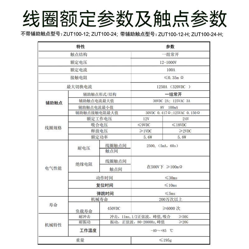 高压直流接触器继电器2D 新能源汽车充电桩专用