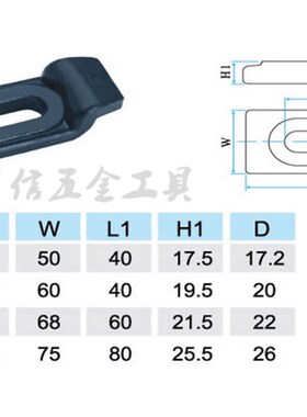 东波淬火E型模具压板冲床铣床Z型高强度压板MMMMM2M2