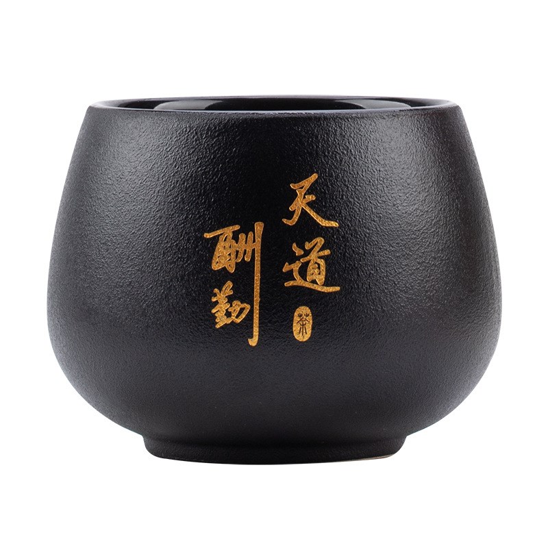 陶瓷茶渣缸家用客厅烟灰缸办公室茶具水洗杯创意粗陶禅意大号摆件