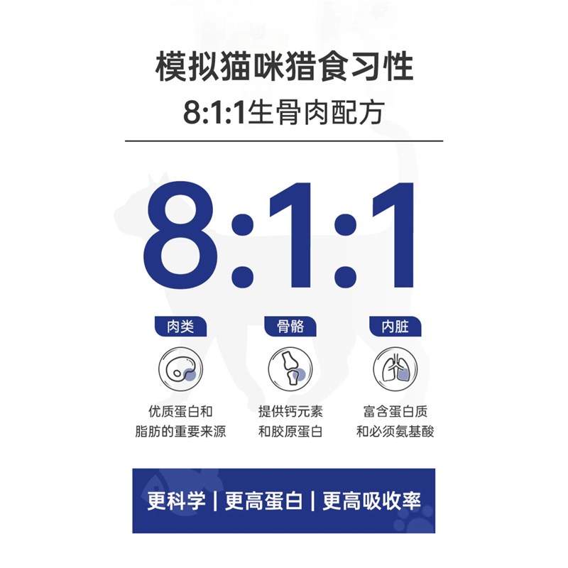 宠熙生骨肉冻干肉饼全价主食猫粮幼猫成猫拌粮增肥发腮猫零食200g