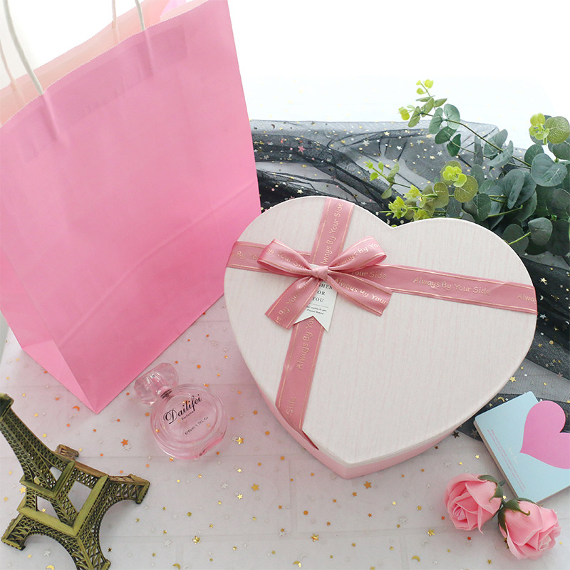 礼品盒心形大号情人节鲜花丝带礼盒包装盒空盒子爱心礼物盒精致盒