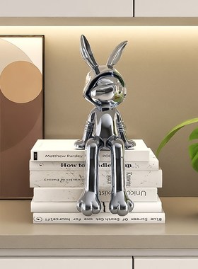 轻奢高级电镀兔子酒柜装饰品摆件客厅电视柜玄关入户搬家乔迁礼物
