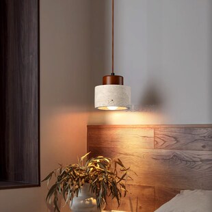 2025新款主卧室床头小吊灯新中式玄关复古侘寂风高级感轻奢吊线灯