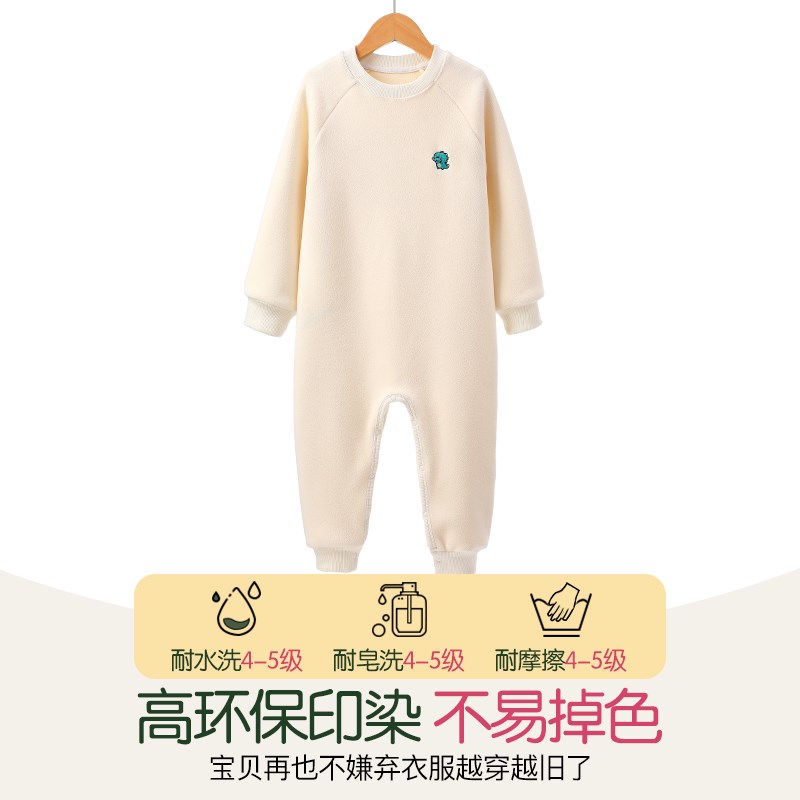 儿童连体睡衣冬新款睡袋秋冬加厚男童宝宝冬季家居服保暖冬款加绒