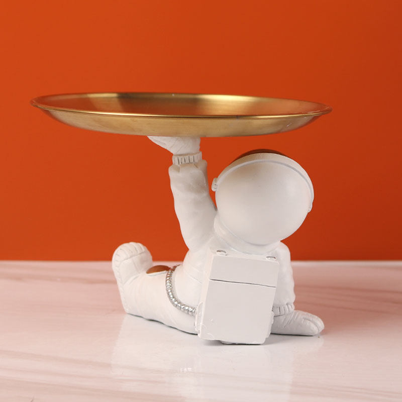 创意太空人托盘收纳眼镜架摆件眼镜店装饰道具宇航员眼镜托架摆设