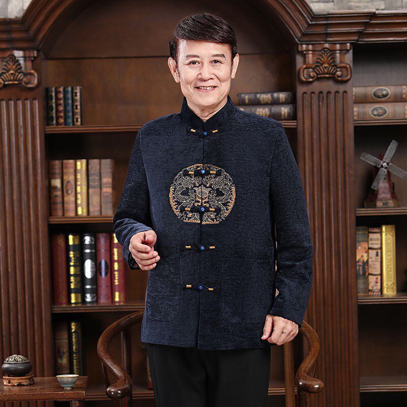 中老年过寿生日爷爷奶奶婚礼服老人秋冬装外套情侣装唐装男女套装