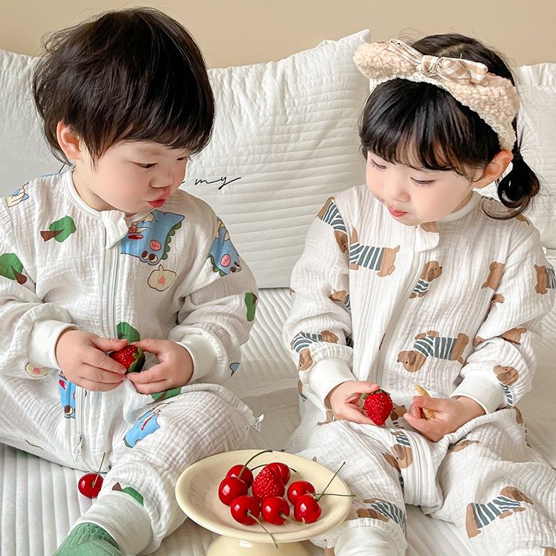 宝宝纱布睡袋婴儿夏季长袖护肚防踢被纯棉薄款儿童空调房睡衣春秋,婴童用品,睡袋/防踢被,淘宝优惠券,粉丝福利购,淘宝优惠卷