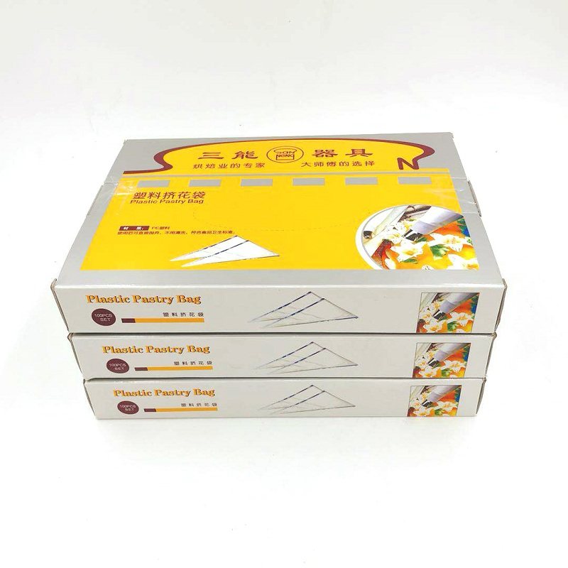 三能一次性裱花袋加厚蛋糕奶油饼干溶豆塑料挤袋烘焙工具100个装